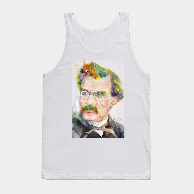 FRIEDRICH NIETZSCHE watercolor portrait .6 Tank Top by lautir